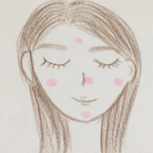 下地とファンデーションの塗り方を描いた画像